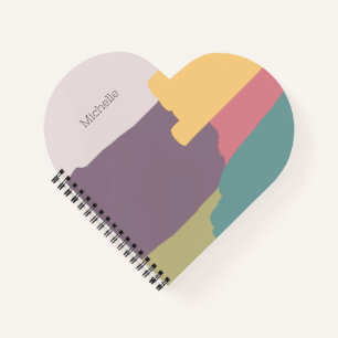 Moderne, cremige Sommerfarben Splash Notizbuch