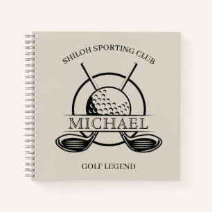 Moderne Cross Club Name Golf Notizbuch