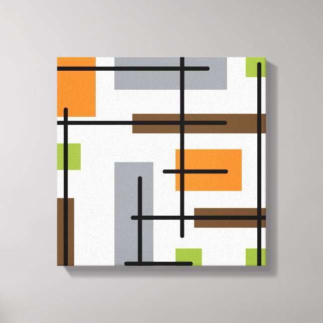 Moderne Cubicle Art aus dem Mittelalter Leinwanddruck (Vorderseite)