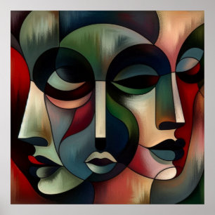 Moderne, Cubisme, Abstrait, Art, Poster