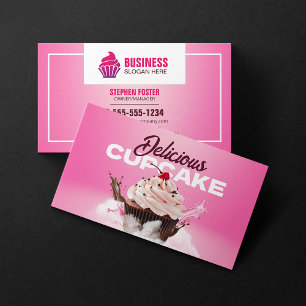 Moderne Cupcake-Bäckerei Konditorei Dessert Kuchen Visitenkarte