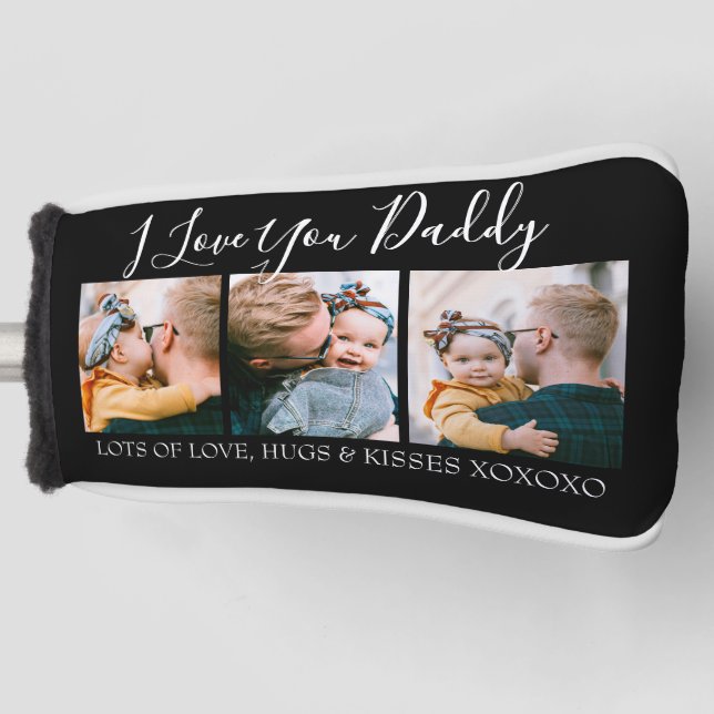 Moderne Custom I Liebe You Daddy | 3 FOTO Golf Headcover (Vorderseite)