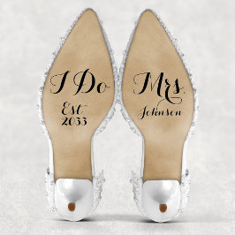 Moderne Custom Mrs. I Do Bride Wedding Shoes Decal Aufkleber
