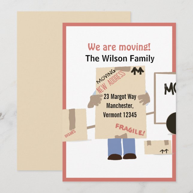 Moderne Cute Nous Avons Faire-part (Devant / Derrière)