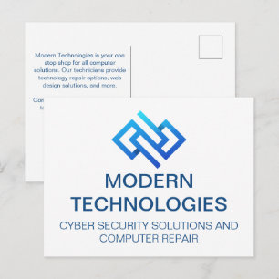 Moderne Cybersicherheits-Computer-Technologieunter Postkarte