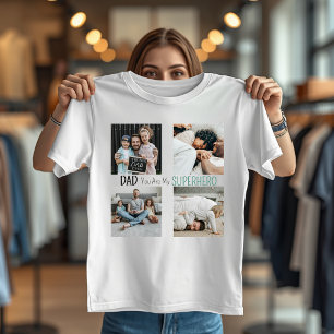 Moderne Dad-Superhelden-Familien-Foto-T-Shirt T-Shirt