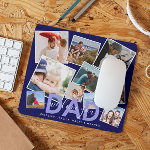 Moderne DAD 'Wir lieben dich' Fotocollage Mousepad
