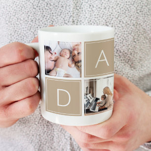 Moderne Daddy-Fotocollage Individuelle riesige Kaf Jumbo-Tasse