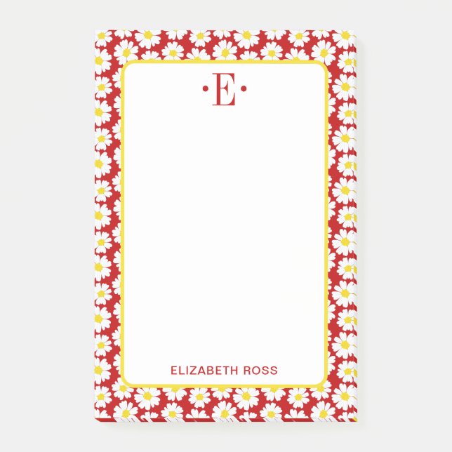 Moderne Daisies Post-it Klebezettel (Vorderseite)