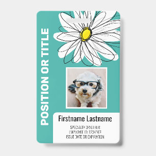 Moderne Daisy mit Foto, Logo-Mitarbeiterausweis Ausweis