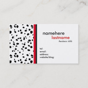 Moderne Dalmation Entwurfs-Visitenkarte Visitenkarte