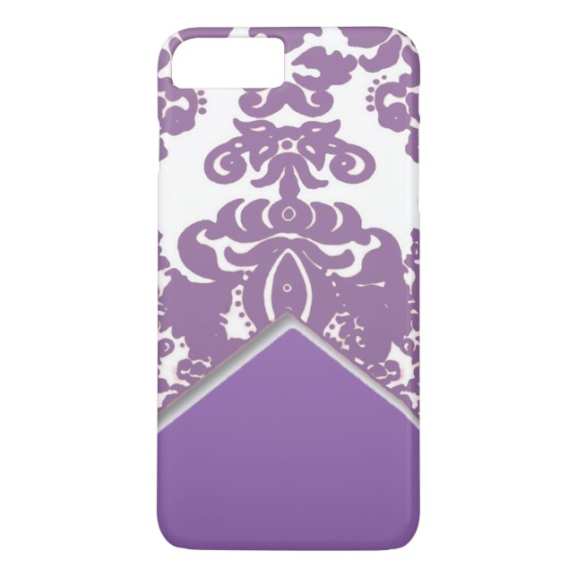 Moderne Damask Design Phone Case (Rückseite)
