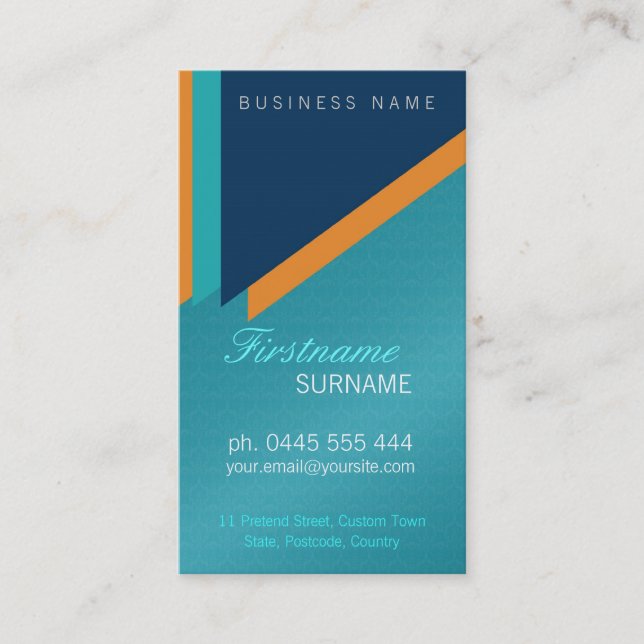 Moderne Damask Feminine Bold Business Card Visitenkarte (Vorderseite)