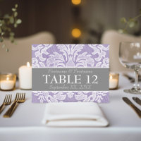 Moderne Damask Muster Hochzeitsstipps-Tischnummern