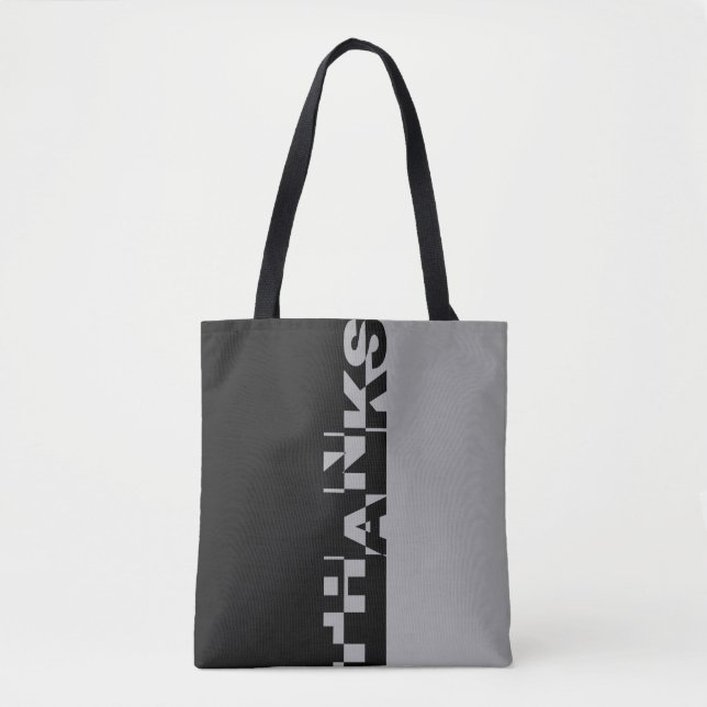 Moderne DANKE Banner + Ihr Backgr. Ideen Tasche (Vorderseite)