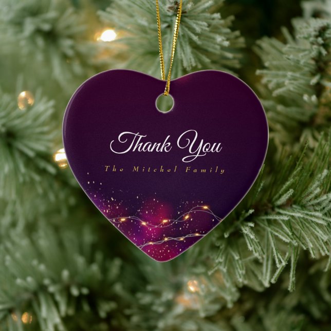 Moderne Dankeschön an die individuelle Weihnachtsb Keramik Ornament (Baum)