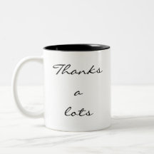 Moderne Dankeschön-Tasse mit zweifarbigem Schriftz