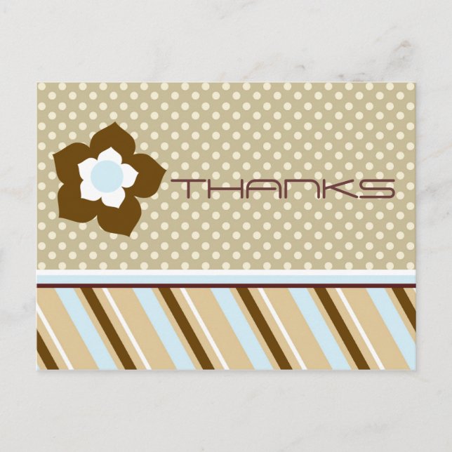 Moderne Danksagungen Postkarte (Vorderseite)