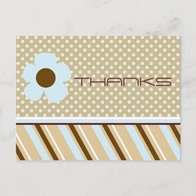 Moderne Danksagungen Postkarte (Vorderseite)