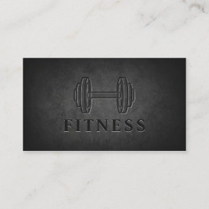 Moderne Dark Rock Dumbell Personal Trainer Fitness Visitenkarte