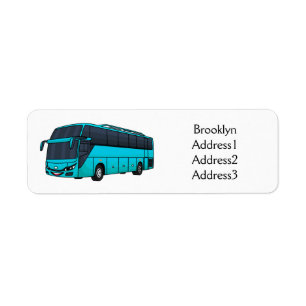 Moderne Darstellung des Cartoon von Personenbussen