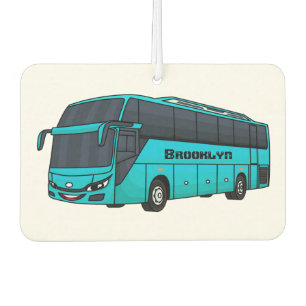 Moderne Darstellung des Cartoon von Personenbussen Autolufterfrischer
