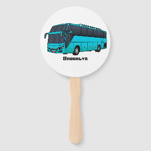 Moderne Darstellung des Cartoon von Personenbussen Fächer