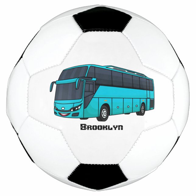 Moderne Darstellung des Cartoon von Personenbussen Fußball (Vorderseite)