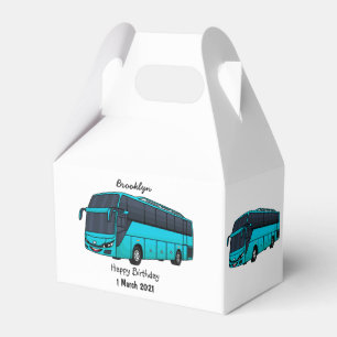 Moderne Darstellung des Cartoon von Personenbussen Geschenkschachtel