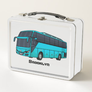 Moderne Darstellung des Cartoon von Personenbussen Metall Brotdose