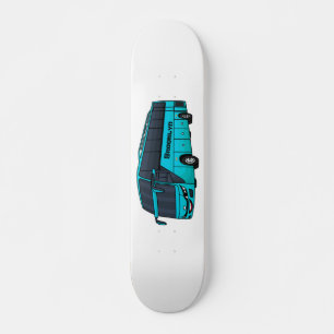 Moderne Darstellung des Cartoon von Personenbussen Skateboard
