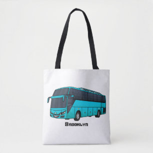 Moderne Darstellung des Cartoon von Personenbussen Tasche