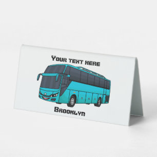 Moderne Darstellung des Cartoon von Personenbussen Tischaufsteller