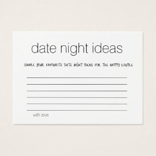 Moderne Date Night Ideas Bridal Polterabend Card