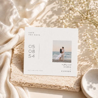Moderne Datums-Layout Save The Date Karte.
