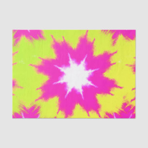 Moderne Dazzle Rose Grün Gelbe Gefärbte Krawatte Seidenpapier