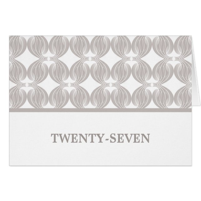 Moderne Deko Tischnummer Card (Vorderseite (Horizontal))
