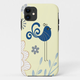 Moderne dekorative blaue Vögel Case-Mate iPhone Hülle