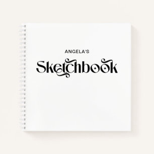 Moderne dekorative elegante Typografie-Skizze Notizbuch