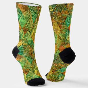 Moderne dekorative geometrische Glasmalerei Socken