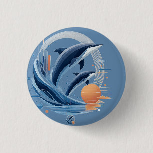 Moderne Delfin-Welle – Futuristische Ozeankunst    Button