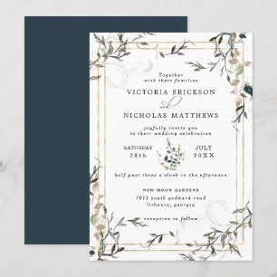 Moderne Delicate Spring Faire-part de mariage de v
