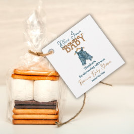 Moderne Denim Boy Blue Jean Baby Dusche Geschenkanhänger