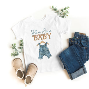 Moderne Denim Boy Blue Jean Baby Dusche T-shirt