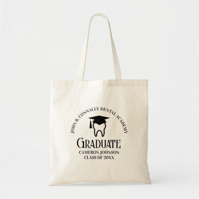Moderne Dental School Graduation Party Personalisi Tragetasche (Vorne)