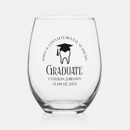 Moderne Dental School Graduation Party Personalisi Weinglas Ohne Stiel