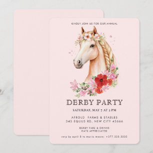 Moderne Derby-Party Einladung