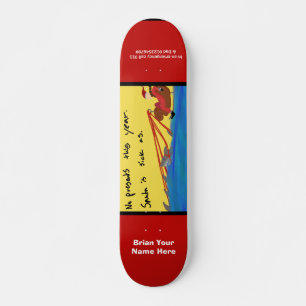 Moderne Derp Kunst-Gewohnheit Haifisch-Sankt Skateboard