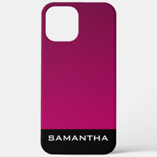 Moderne Design-Monogramm-Gradienten-Lila-Muster Case-Mate iPhone Hülle