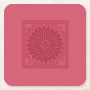 Moderne Designer-Rosa-Blumen-Dekorativer-Kunstdruc Rechteckiger Pappuntersetzer